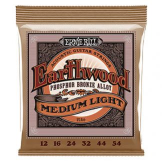 Ernie Ball 12-54 Earthwood Medium Light Acoustic Strings