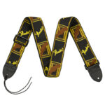 Fender Monogrammed Strap Black Brown Yellow