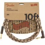 Fender Pure Hemp Festival 10ft Straight/Angle Cable Brown Stripe