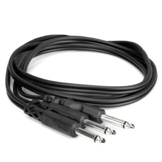 Hosa CYP105 5ft Y Cable 1/4 in TS to Dual 1/4 in TS