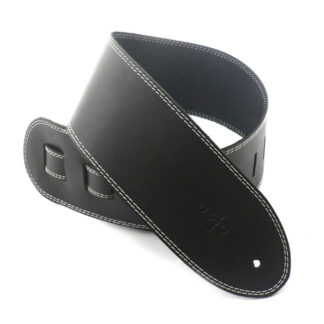 DSL 3.5" Single Ply Strap Black/Beige Stitch