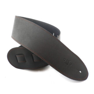 DSL 3.5" Single Ply Strap Black/Brown Stitch