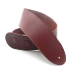 DSL 3.5" Single Ply Strap Maroon/Brown Stitch