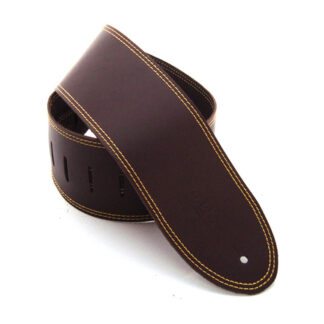 DSL 3.5" Single Ply Strap Saddle Brown/Yellow Stitch