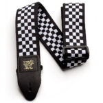 Ernie Ball Black And White Checkered Jacquard Strap