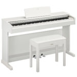 Yamaha YDP145 Digital Piano White Angle Bench