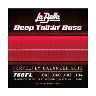 La Bella 760FL Stainless Steel Flatwound Bass Strings 43-104