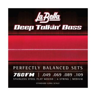 La Bella 760FM Stainless Steel Flatwound Bass Strings 49-109