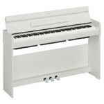 Yamaha YDPS35 Arius Slimline Digital Piano White Front Angle