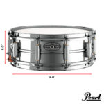 Pearl Sensitone Heritage Alloy Steel 14"x5" Snare Drum Dimensions