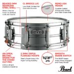 Pearl Sensitone Heritage Alloy Steel 14"x5" Snare Drum Info