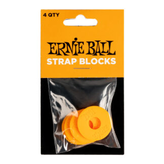 Ernie Ball Strap Blocks 4-Pack Orange