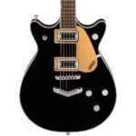 Gretsch G5222 Electromatic Double Jet BT V-Stoptail Black Electric Guitar Front