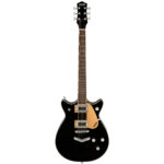 Gretsch G5222 Electromatic Double Jet BT V-Stoptail Black Electric Guitar Full