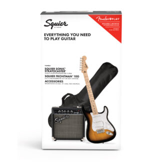 Squier Sonic Stratocaster 3-Colour Sunburst Electric Guitar Pack