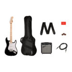 Squier Sonic Stratocaster Black Electric Guitar Pack Contents