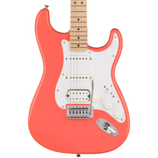 Squier Sonic Stratocaster HSS Tahition Coral Electric Guitar Front