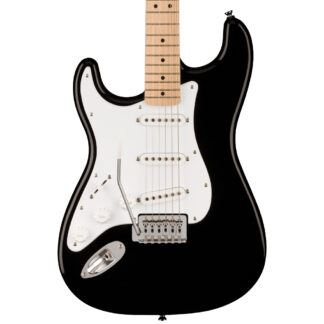 Squier Sonic Stratocaster Left-Handed Black Electric Guitar Front