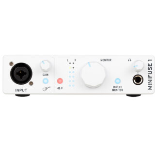 Arturia MiniFuse 1 Portable Audio Interface White Front