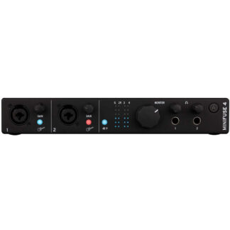 Arturia MiniFuse 4 Versatile Desktop Audio Interface Black Front