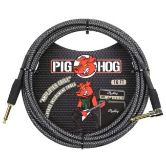 Pig Hog Amplifier Grill 10ft Instrument Cable Right Angle