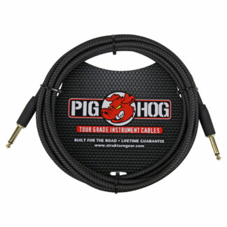 Pig Hog Black Woven 10ft Instrument Cable