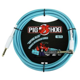 Pig Hog Daphne Blue 10ft Instrument Cable Right Angle