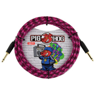 Pig Hog Pink Graffiti 10ft Instrument Cable