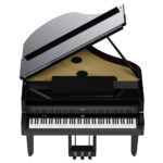 Roland GP9PE Grand Piano - Polished Ebony W/Piano Bench Overhead