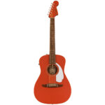 Fender Malibu Player Fiesta Red Acoustic Guitar Full