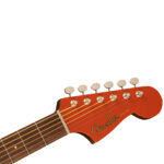 Fender Malibu Player Fiesta Red Acoustic Guitar Headstock