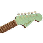 Fender Newporter Player Surf Green Acoustic/Electric Guitar Headstock