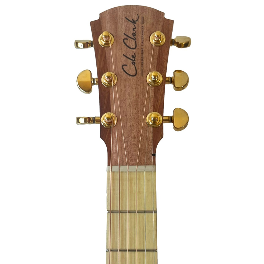 Cole Clark True Hybrid TL2EC HSS Blackwood - Blackwood Guitar Headstock
