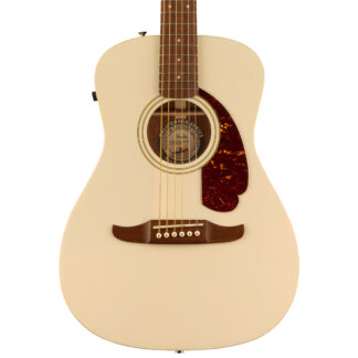 Fender Malibu Player Olympic White Acoustic/Electric Guitar Front