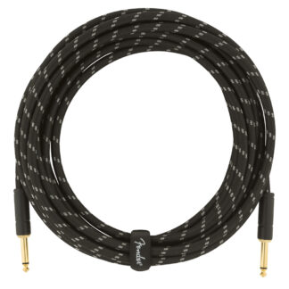 Fender Deluxe Series 18.6ft Instrument Cable Black Tweed