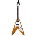 Gibson 70s Flying V Antique Natural Electric Guitar Full