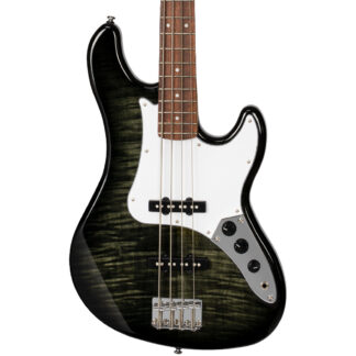 Cort GB24JJ Bass Guitar 2 Transparent Black Front