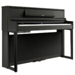 Roland LX5CH Digital Piano Charcoal W/Piano Bench Angle