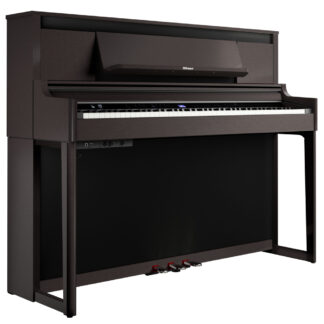 Roland LX6DR Digital Piano Dark Rosewood W/Piano Bench Angle