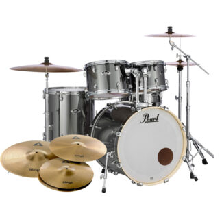 Pearl Export with Cymbals Smokey Chrome