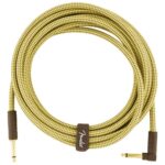 Fender Deluxe Series 10ft Instrument Cable Straight/Angle Tweed