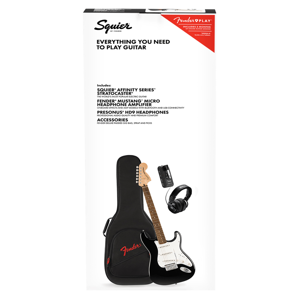Squier Affinity Series Stratocaster - Mustang Micro Pack