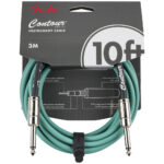 Fender Contour Instrument Cable 10ft Sherwood Green Packed