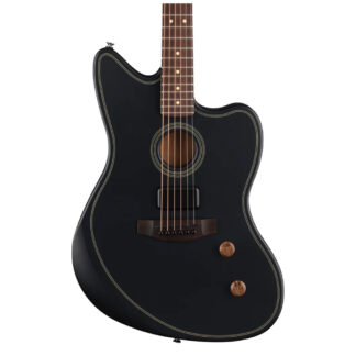 Fender Acoustasonic Standard Jazzmaster Black close view