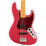 Fender American Professional Classic Jazz Bass Faded Dakota Red close view