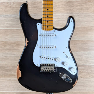 Fender Custom Shop Limited Edition 1954 Fat Stratocaster Relic w/ Closet Classic Hardware (Aged Black)