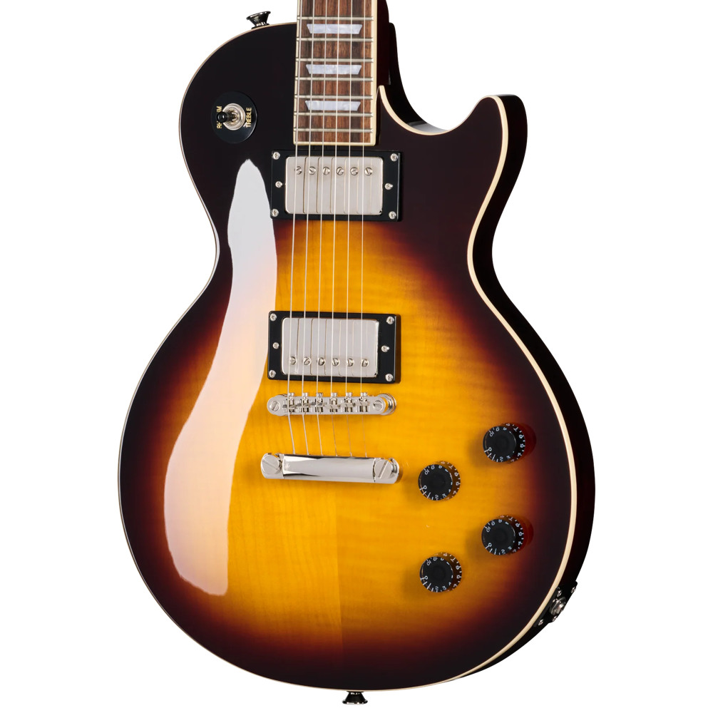 Epiphone Les Paul Tribute Plus Vintage Sunburst Body View