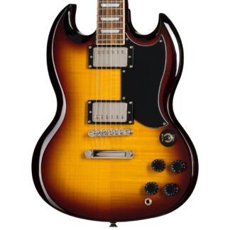 Epiphone SG Tribute Plus Vintage Sunburst Body View