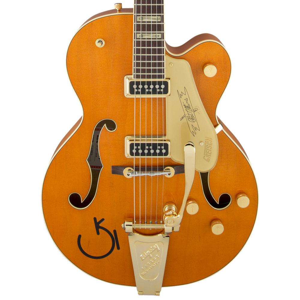Gretsch G6120T-55 Vintage Select Chet Atkins Hollow Body Vintage Orange Stain Lacquer Body View