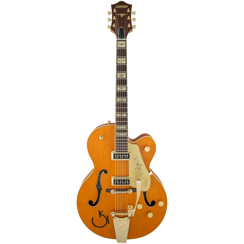 Gretsch G6120T-55 Vintage Select Chet Atkins Hollow Body Vintage Orange Stain Lacquer Full View